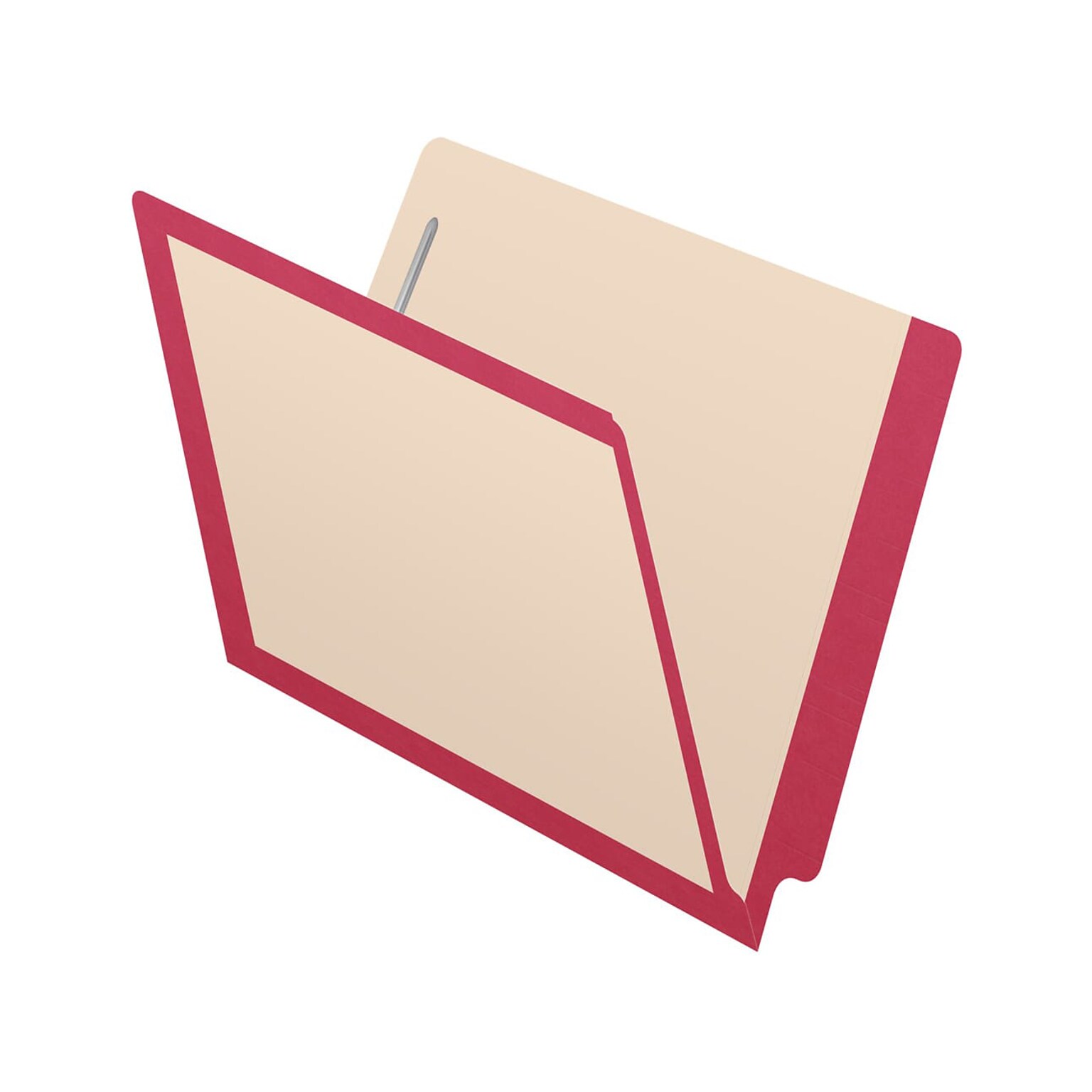 Medical Arts Press Reinforced End Tab File Folder, Straight-Cut, Letter Size, Manila/Red, 50/Box (S-09473-RED)