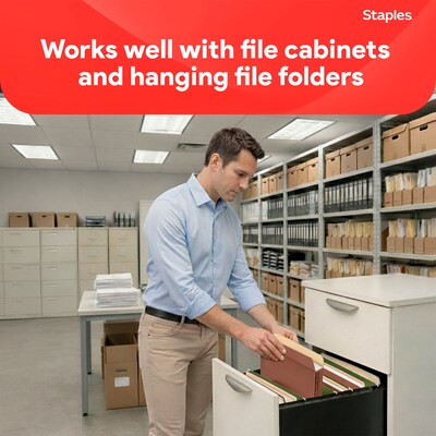 Staples Reinforced Expanding File Pockets, Legal Size, 3.5-Inch Expansion, Heavy-Duty Brown Accordion Folders – 25/Pack
