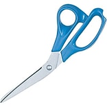 Quill Brand® 8-1/2 Stainless-Steel Scissors, Bent Tip, Blue (790701BE)