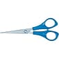 Quill Brand® 5-1/2" Stainless-Steel Scissors, Straight Tip, Blue (790902BE)