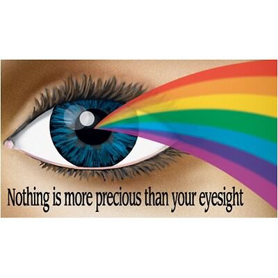 Medical Arts Press® Eye Care Business/Appointment Cards; Rainbow Eye