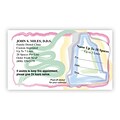Medical Arts Press® Dual-Imprint Peel-Off Sticker Appointment Cards; Toothpaset