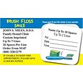 Medical Arts Press® Dual-Imprint Peel-Off Sticker Appointment Cards; Toothbrush & Floss