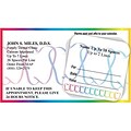 Medical Arts Press® Dual-Imprint Peel-Off Sticker Appointment Cards; Row of Teeth