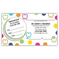Medical Arts Press® Dual-Imprint Peel-Off Sticker Appointment Cards; Teeth and Dots