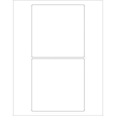 Tape Logic Rectangular Laser Labels, 5 x 5, White, 200/Case (LL168)