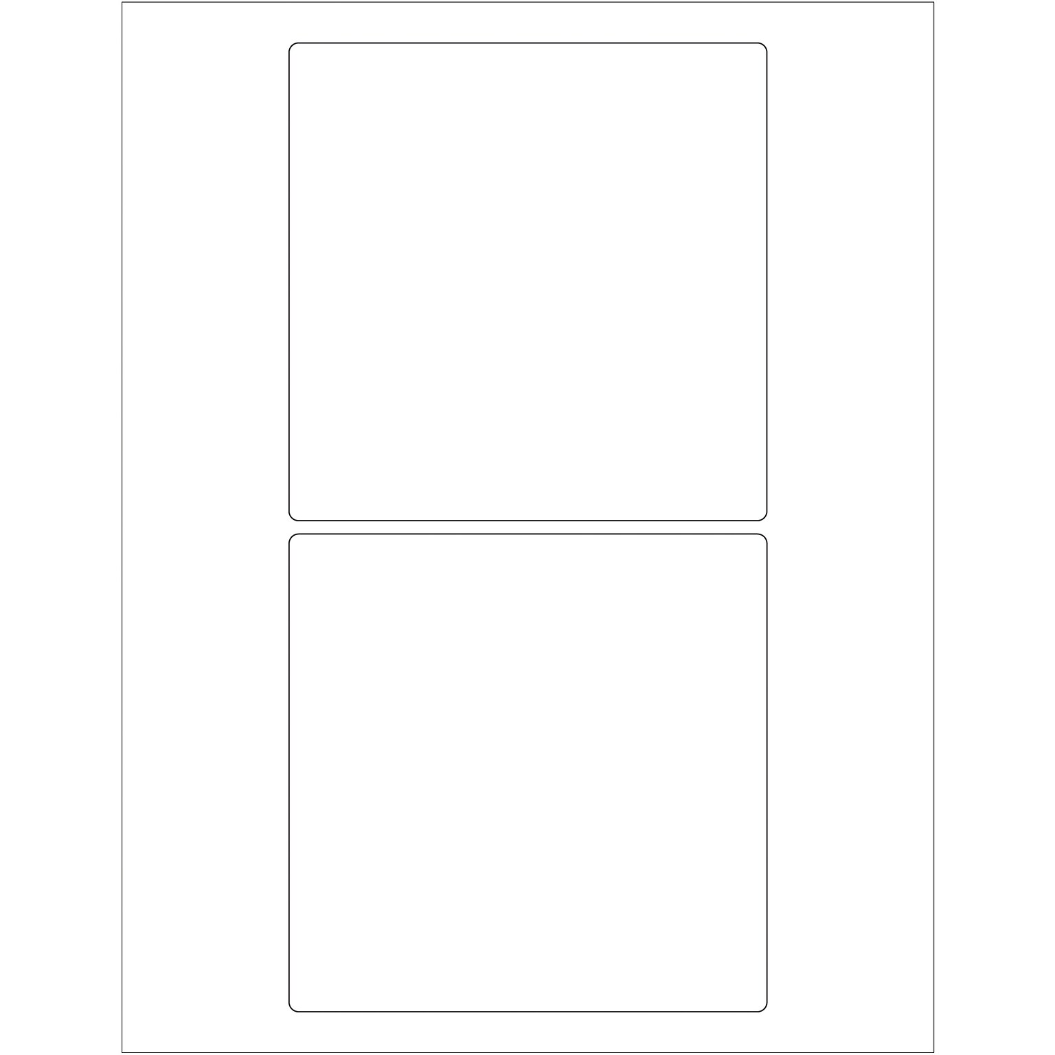 Tape Logic Rectangular Laser Labels, 5 x 5, White, 200/Case (LL168)