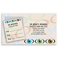 Medical Arts Press® Dual-Imprint Peel-Off Sticker Appointment Cards; 3 Eyes In Sticker and on Card