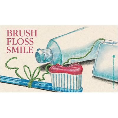Medical Arts Press® Dental Recycled Business/Appointment Cards; Brush/Floss/Smile