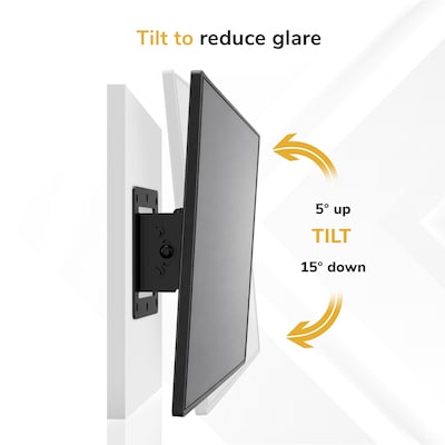 Mount-It! Low-Profile Tilting TV Wall Mount for 24" to 43" TVs, Holds Up to 33 lbs., Black (MI-6524XL)