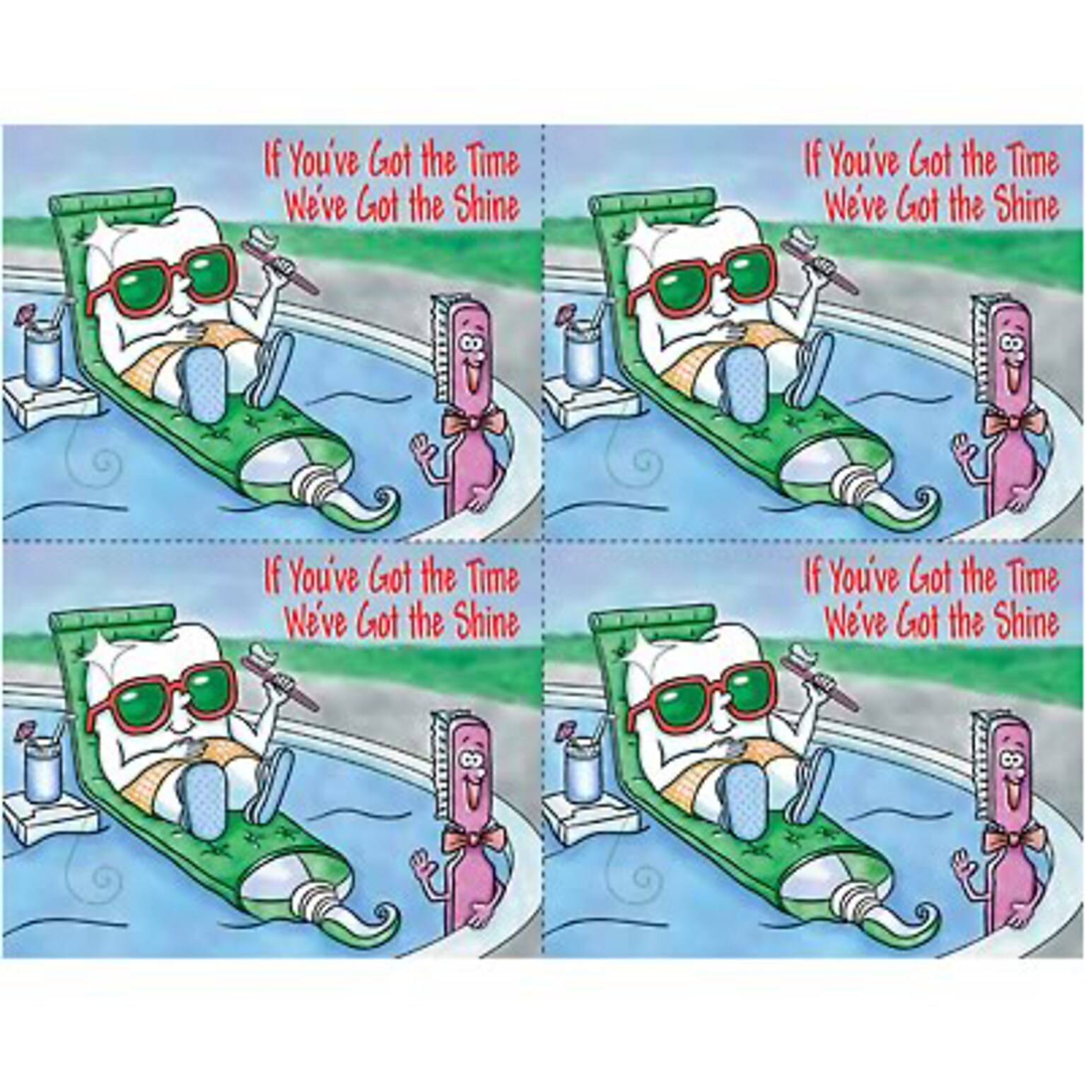 Toothguy® Dental Postcards; for Laser Printer; At The Pool, 100/Pk