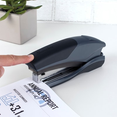 Swingline Optima 25 Reduced-Effort Desktop Stapler, 25-Sheet Capacity, Black (66424)
