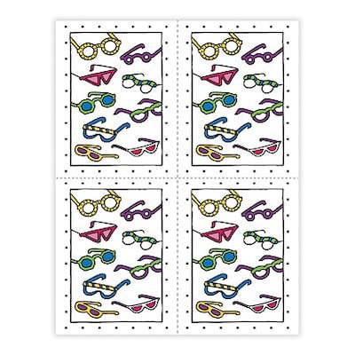 Medical Arts Press® Eye Care Postcards; for Laser Printer; Colorful Frames, 100/Pk