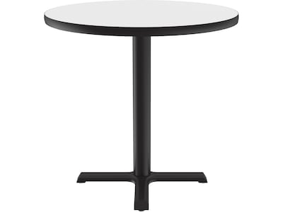 Correll 24 Round Dry-Erase Markerboard Cafe Table, Frosty White/Black (BXT24DER-80)