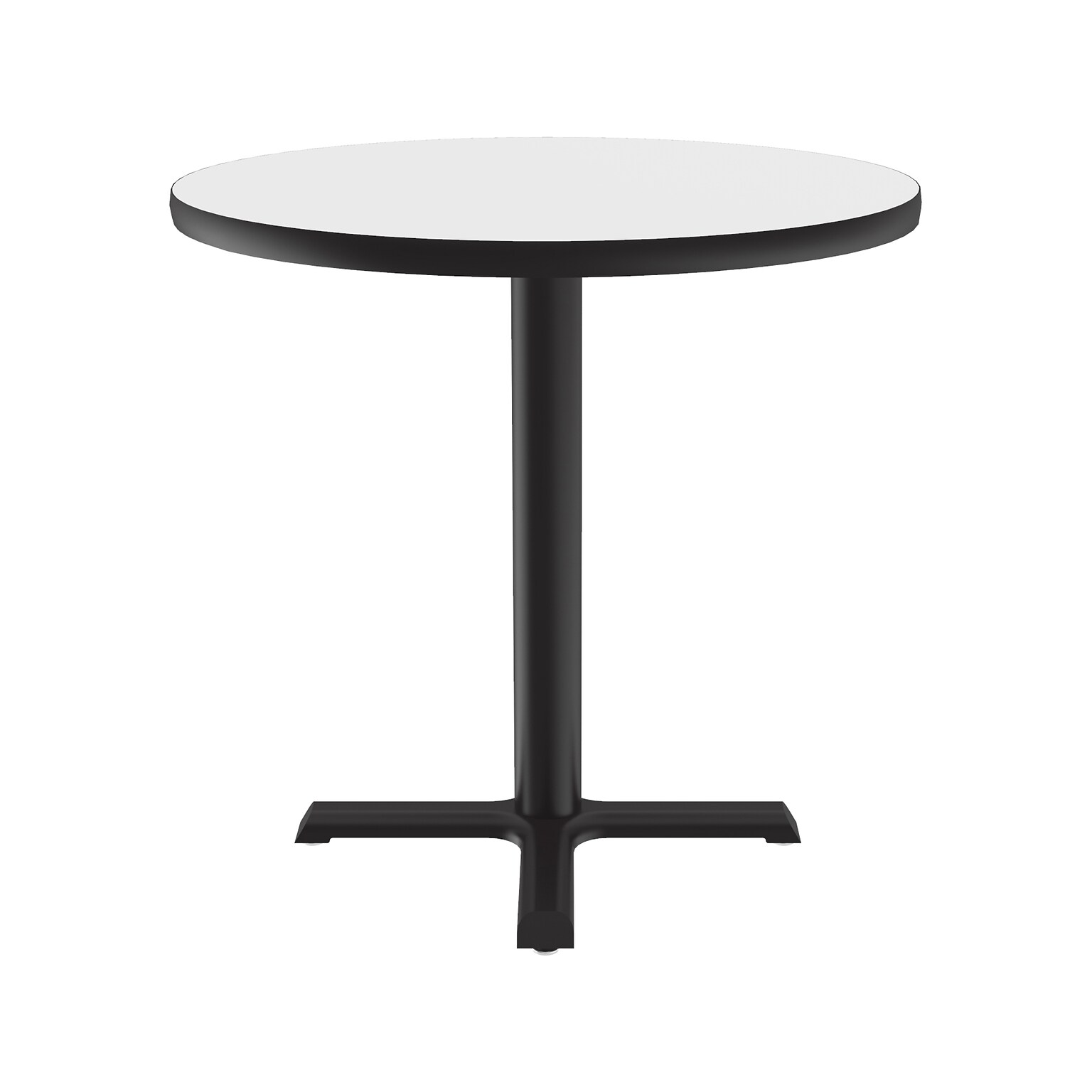Correll 24 Round Dry-Erase Markerboard Cafe Table, Frosty White/Black (BXT24DER-80)