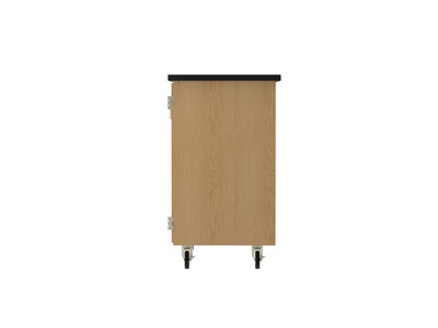 Diversified Woodcrafts 41.5" Mobile Tote Tray Storage Cabinet, Oak (4751K)