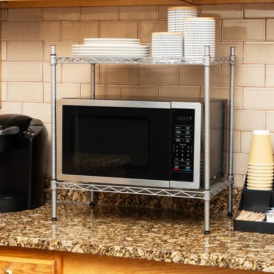 Mind Reader Metal Shelves, Silver (COUMIC2T-SIL)