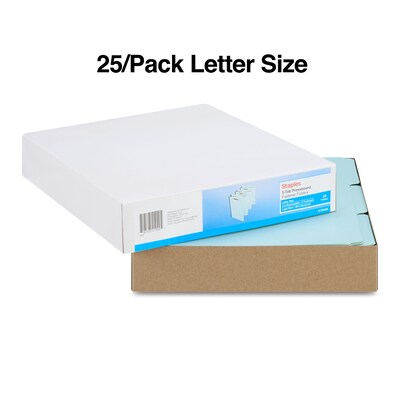 Staples® Pressboard Classification Folders, 2" Expansion, Letter Size, Blue, 25/Box (TR384868/384868)