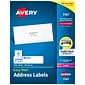 Avery Easy Peel Laser Address Labels, 1" x 4", White, 20 Labels/Sheet, 100 Sheets/Box (5161)