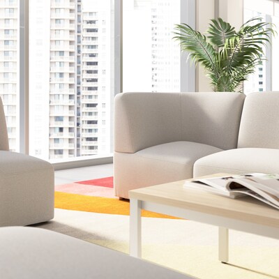 Bush Business Furniture Assemble Modular Corner Lounge Chair, Oat Fabric (ASM330OTF-03)