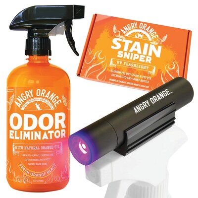 Angry Orange Odor Eliminator & UV Light set