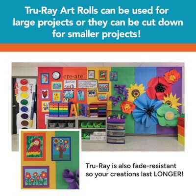 Tru-Ray Tru-Ray Art Roll 36" x 6000" Construction Paper, Purple (PAC100602)