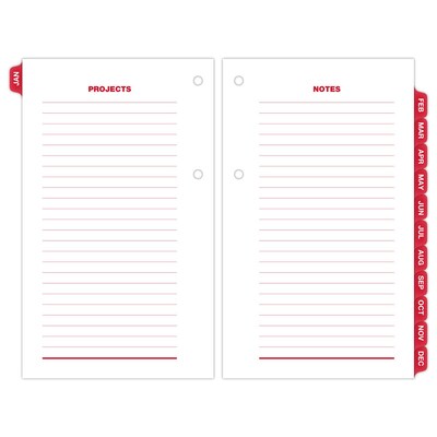 2026 AT-A-GLANCE 6" x 3.5" Daily Desk Calendar Refill Pages, White/Black (E017-50-26)