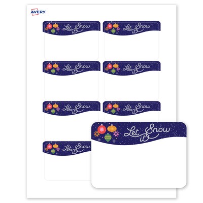 Avery Rectangle Multipurpose Labels, 2-1/3 x 3-3/8, White, 80/Pack (19479370436)