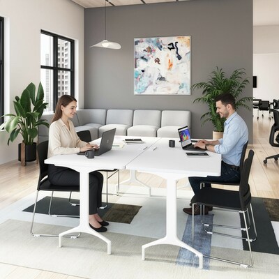 Bush Business Furniture Synergy 60W Rectangular Conference Table, White (SGD260WH)