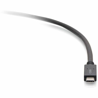 C2G Cables to Go 6 ft. USB-C to USB-C Cable, Male to Male, Black (C2G28882)