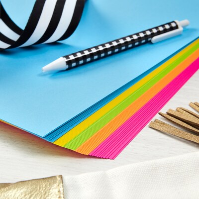 Astrobrights Colored Paper, 24 lbs., 8.5" x 11", Assorted Brights, 500 Sheets/Ream (WAU99608)