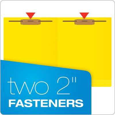 Pendaflex Reinforced Classification Folder, 3/4" Expansion, Letter Size, Yellow, 50/Box (H10U13Y)