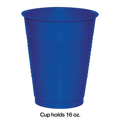 Creative Converting Touch of Color Plastic Cups, Cobalt Blue, 240/Carton (28314781)