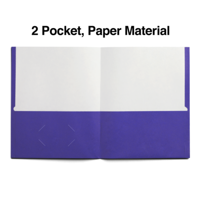 Staples Smooth 2-Pocket Paper Folder, Electric Blue, 25/Box (27534-CC)