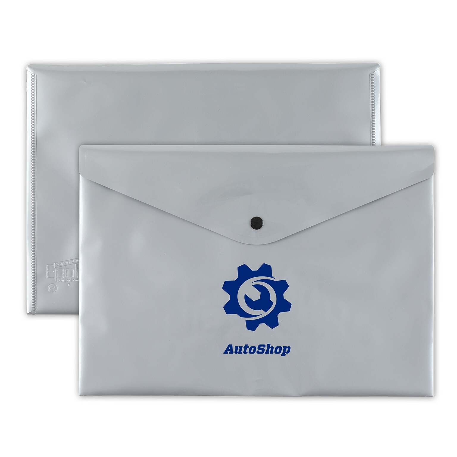One Color Imprint Polypropylene Snap Envelope