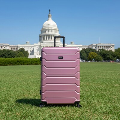 InUSA Trend 34.05" Hardside Suitcase, 4-Wheeled Spinner, TSA Checkpoint Friendly, Rose Gold (IUTRE00XL-ROS)
