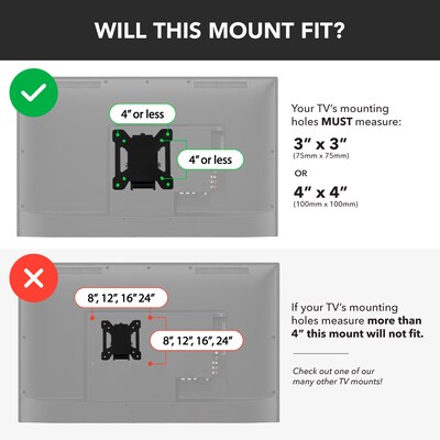 Mount-It! Tilting TV Wall Mount For Screens 19" to 32" Screens (MI-203T)