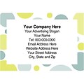 Full-Color Advertising Labels; Light Green and Blue Circles, 2x3