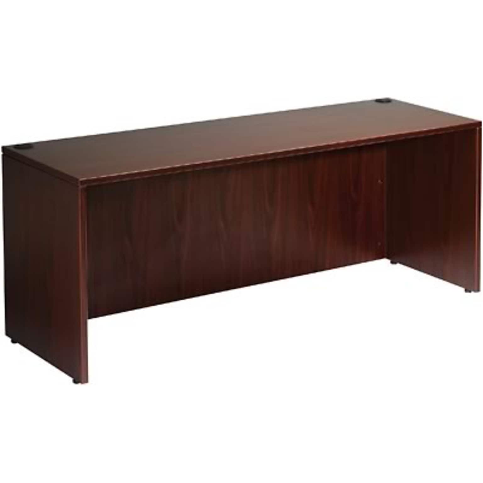 Boss® Laminate Collection in Mahogany Finish; Desk Shell, 66Wx30D