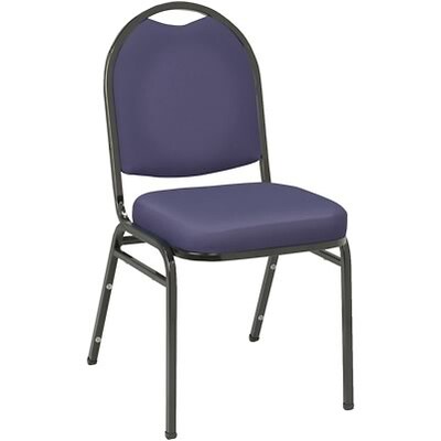 KFI® 520 Series Vinyl Padded Seat Stacking Chairs; Navy, Black Frame