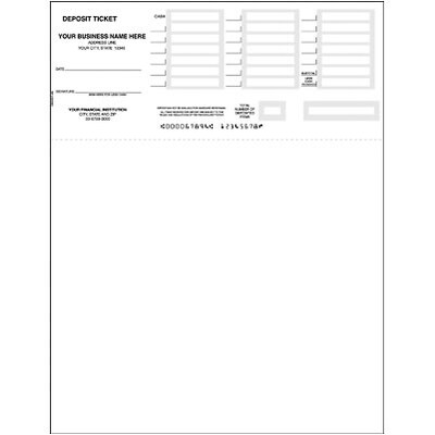 Laser Deposit Slips; Itemized, 2-Parts