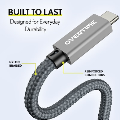 Overtime W49 100W USB-C Home Charger with 6 ft. 100W USB-C Cable (OCHW49WHBD1)
