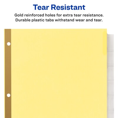 Avery Big Tab Insertable Paper Dividers, 8 Tabs, Buff  (11112)