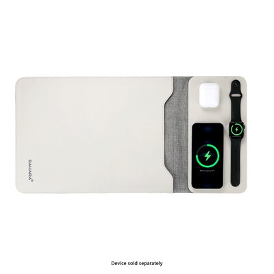 SaharaCase 14" Leather Laptop Sleeve with Wireless Charging, Cream, (LT00078)