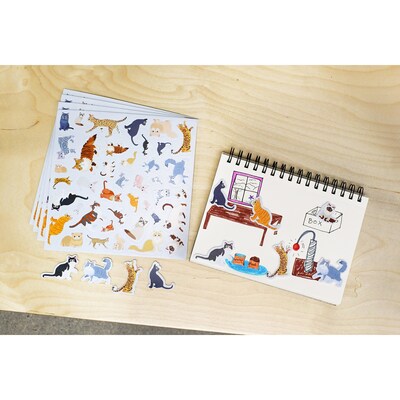 Ready2Learn Foam Cat Stickers, Multicolored, 160/Pack (CE-10122)