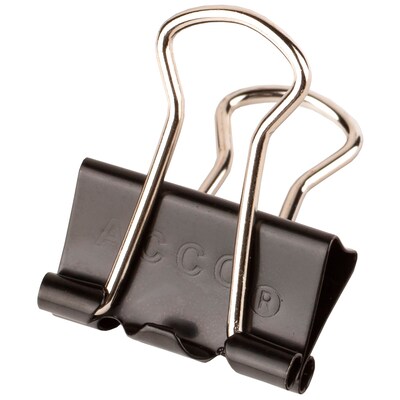 ACCO Binder Clips, Mini, Black, Dozen (A7072010)