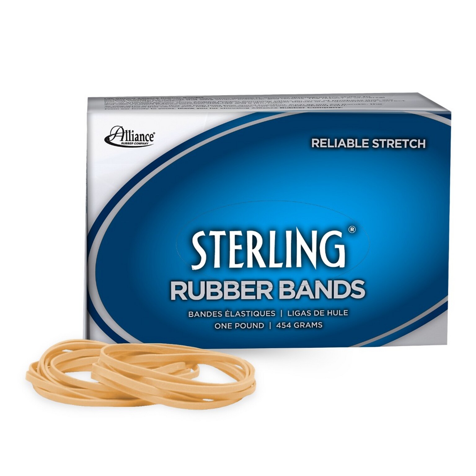 Alliance Sterling Multi-Purpose #33 Rubber Bands, 3-1/2 x 1/8, 850/Pack (24335)