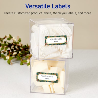Avery Rectangle Multipurpose Labels, 1" x 2-5/8", White, 160/Pack (19479370492)