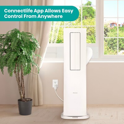 Hisense 115-Volt 8000 (BTU DOE) Portable Air Conditioner with Remote, WiFi Enabled, White (AHTP0825UW1W)