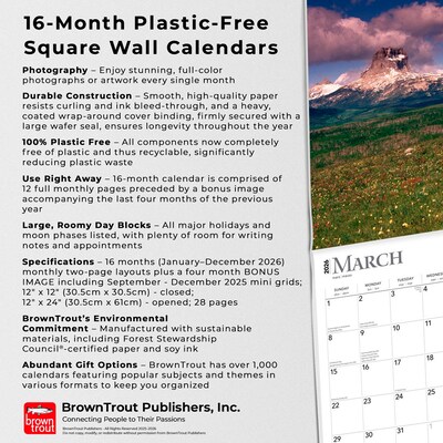 2026 BrownTrout Moonstruck 12" x 12" Monthly Wall Calendar (9798330704705)